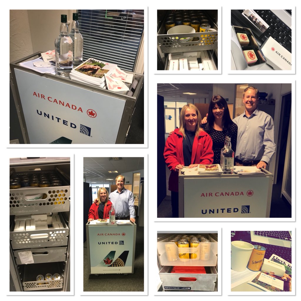 GrayDawesTravel's tweet photo. Thank you to Jane Martin from @AirCanada and David Davis from @united for providing a very well equipped trolley service on Friday and keeping us refreshed with drinks and snacks, it was much needed after a super busy week! We look forward to seeing you again soon. https://t.co/FXvD5yztBm