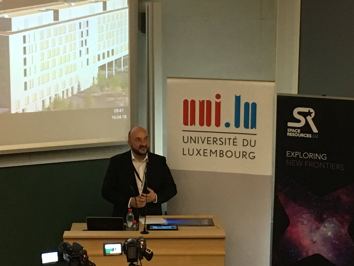 ESA_Tech's tweet photo. Interested in asteroid mining? Follow the day's events from here: https://t.co/PeoLxEv9H2 . Opening remarks by Etienne Schneider, Deputy PM of Luxembourg, on his own country's plan to become a global leader in mining the sky
#ASIME2018 https://t.co/j42vASJ0Oh