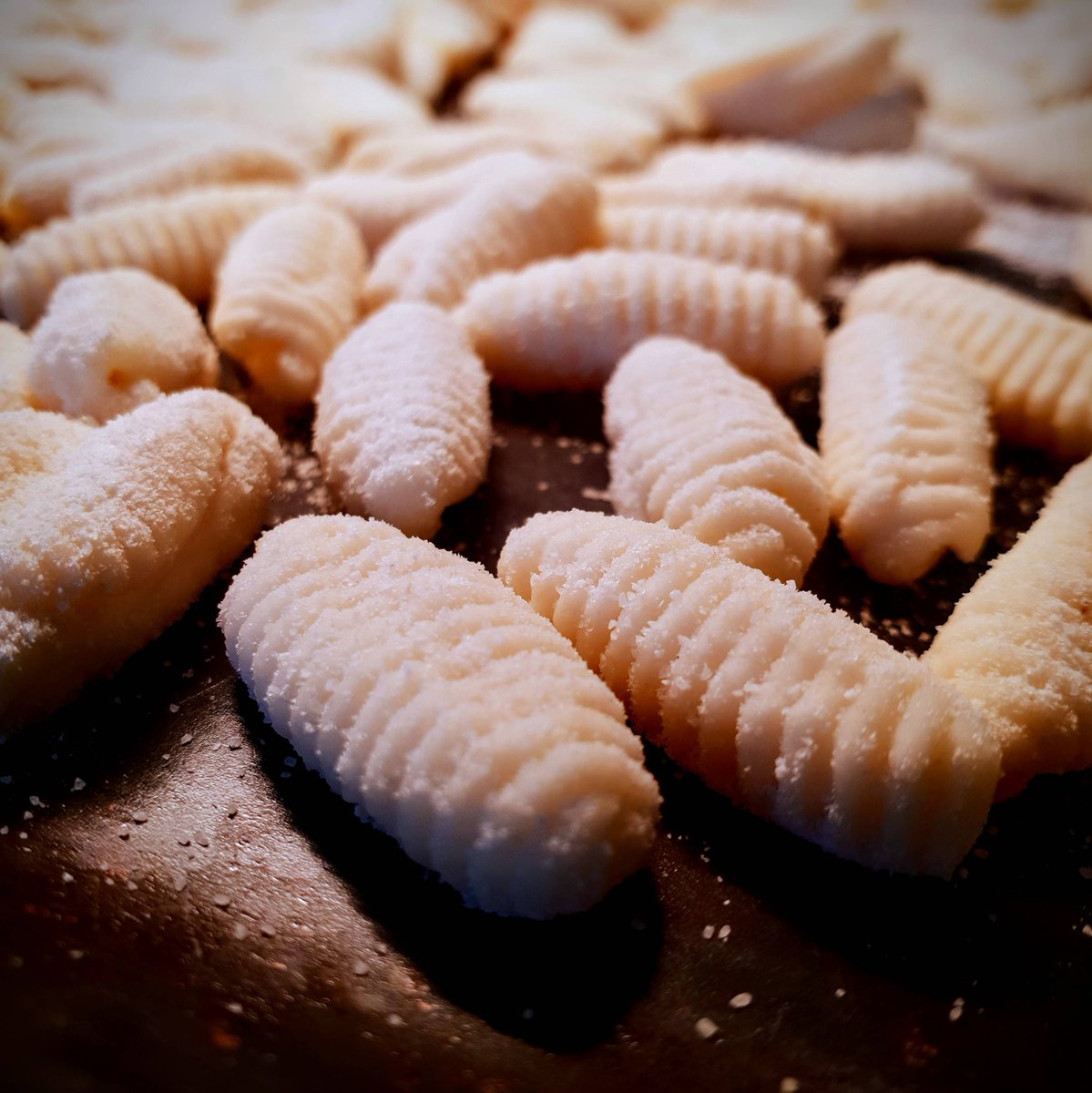 Vegan cavatelli, going to be playing with other pasta types using this dough. Adjusting the ratio of flours and wet, Vegan tortellini here we come. (Google is never as much fun as developing your own recipy)
.
.
.
.

 #vegan #chef #develop #chefs #cheflife #purepassionpureflavour