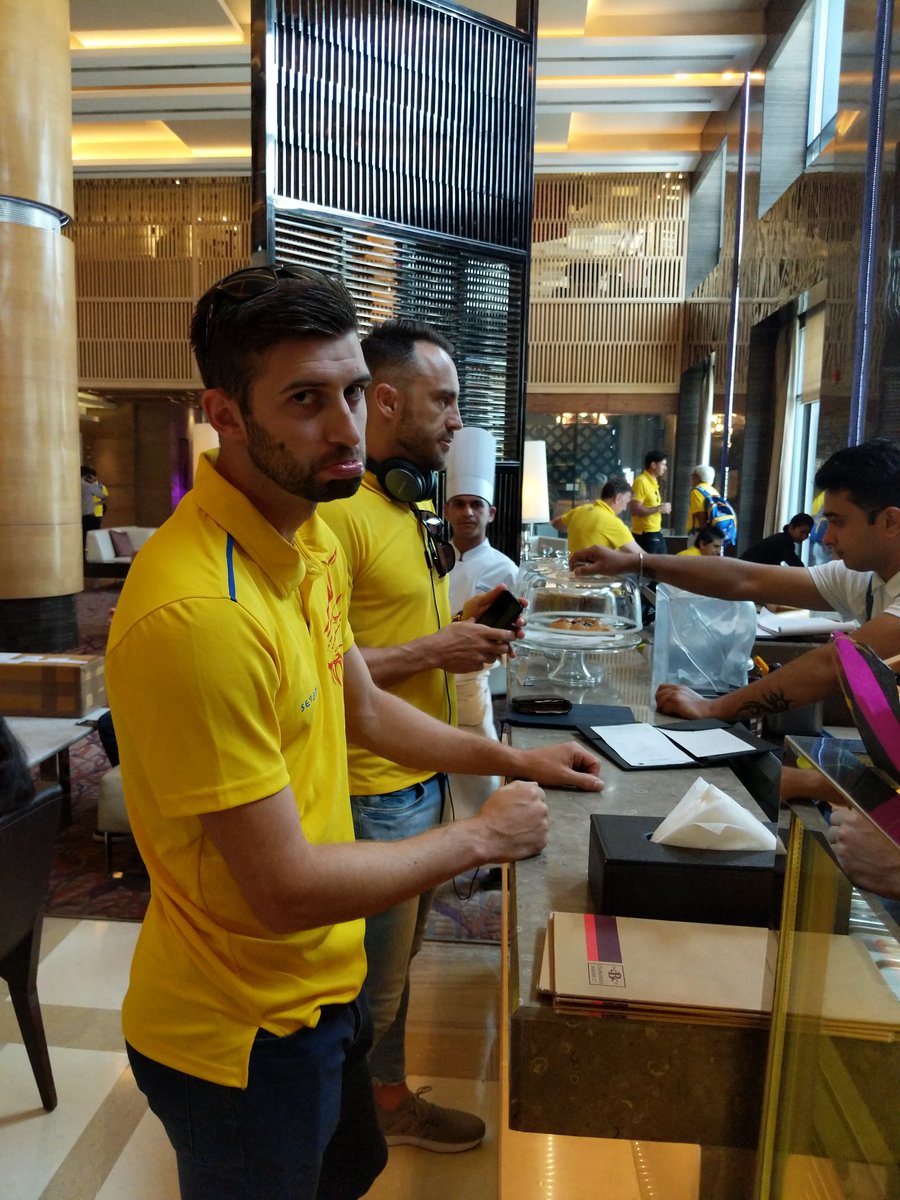 ChennaiIPL's tweet photo. Bye bye Chandigarh scenes! #WhistlePodu #Yellove https://t.co/DVNF1CiGJd