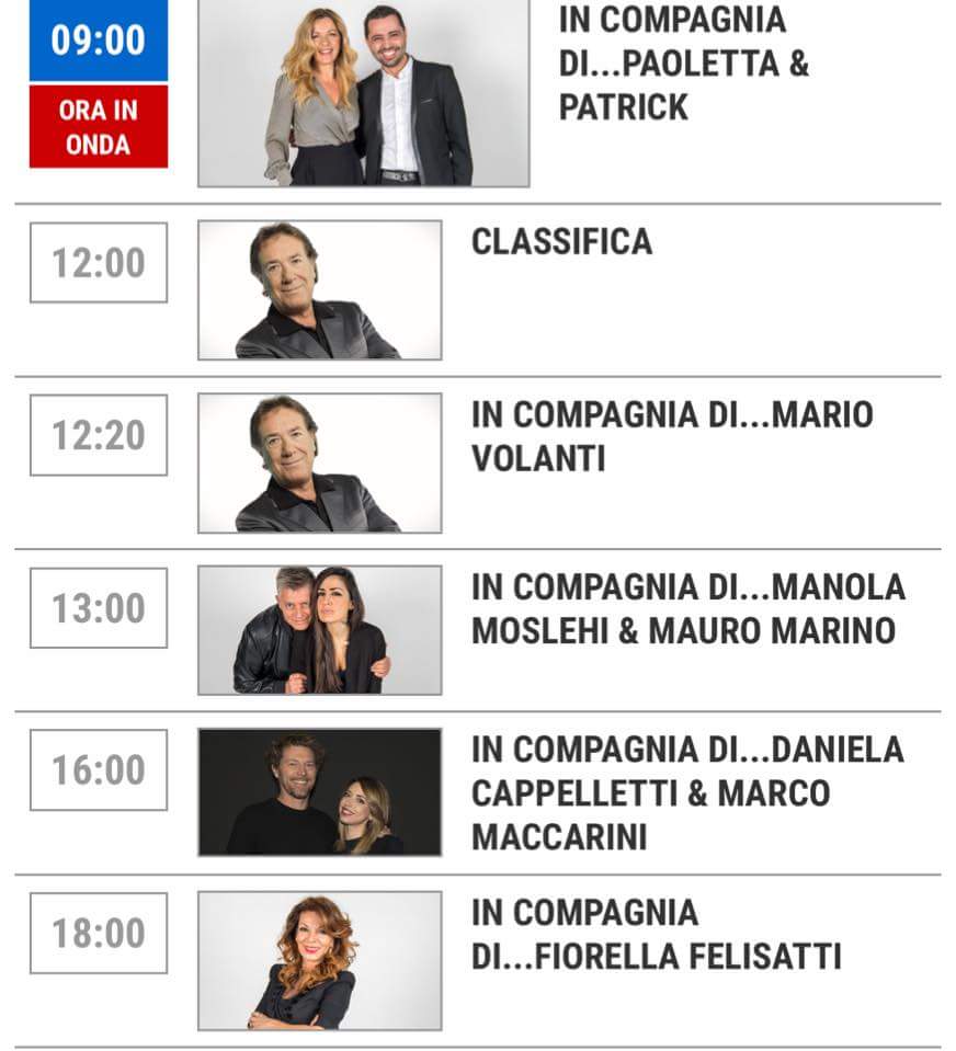 SerenaLaMarra's tweet photo. Pronti per il #cremoniniday?👈👈
Ecco gli orari del palinsesto!
👇👇👇👇👇
Cesare sarà ospite dalle 14.50 in streaming sul canale 70 al vertimusic ( radio italia e radioitaliatv)!
#CesareCremonini #CesareCremoninifanpage @CremoniniFP @RadioItalia @radio https://t.co/S6z7zcZk5G https://t.co/NYVGdsfu8L