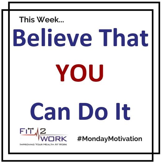 Fit2WorkUK's tweet photo. #MondayMotivation Never say you can't do something! Always believe in yourself  #fit2work https://t.co/kvnj6LdJCc