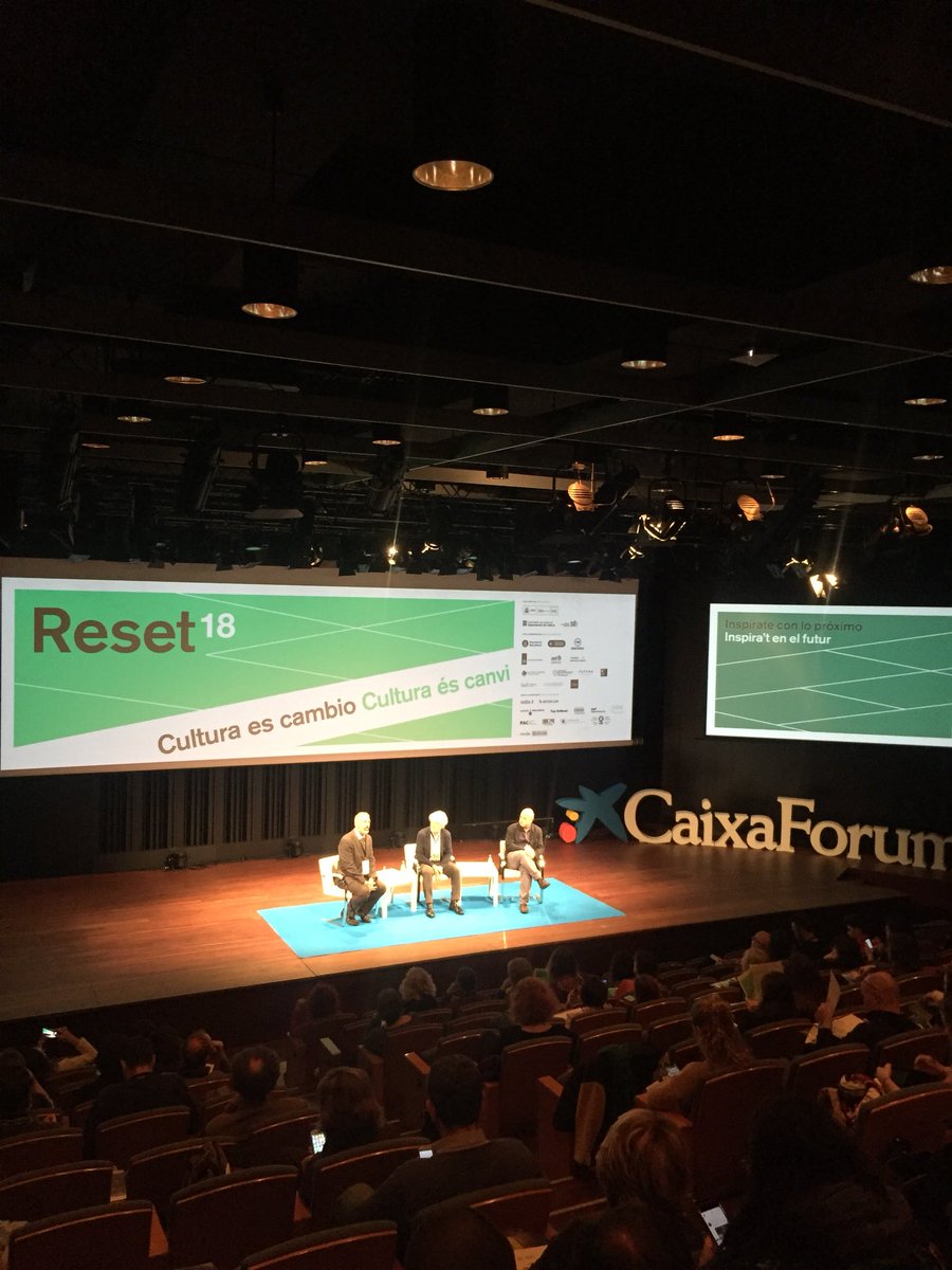 RESET_cultura's tweet photo. Arrancamos!!! El futuro de la cultura ya está aquí #Reset18 @CaixaForum #futuro #FelizLunes https://t.co/xIXNxkeQOR