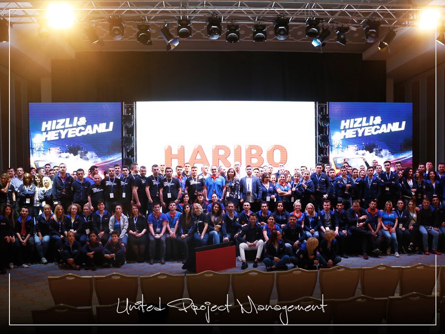 UnitedOrg's tweet photo. Haribo Kick Off 2018 Toplantısı'na sağladığımız hizmetlerimiz ile tüm katılımcılara unutulmaz anlar yaşattık. 👍 https://t.co/cfc6r2rHlo