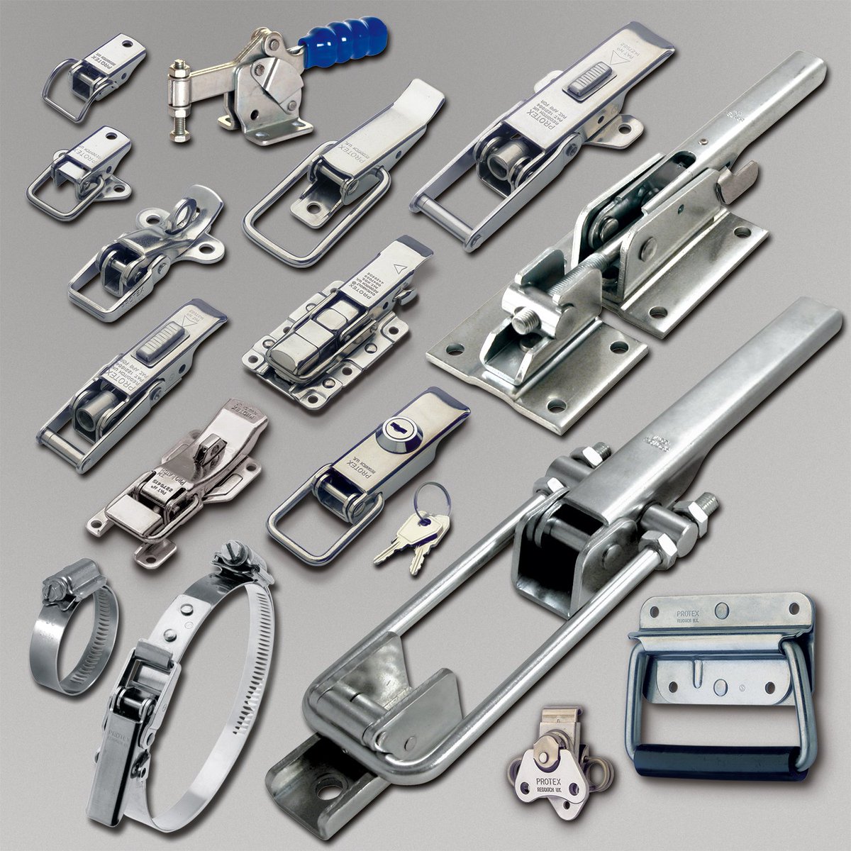 Protex_Latches's tweet photo. Welcome to the world’s No1 producer of over-centre fasteners. We have over 900 types of #togglelatch, #springlatch #hinge #padlock & #fasteners in stock & ready for dispatch around the world! No minimum online order quantity. https://t.co/IigonbavUd https://t.co/ezTExdIhwA