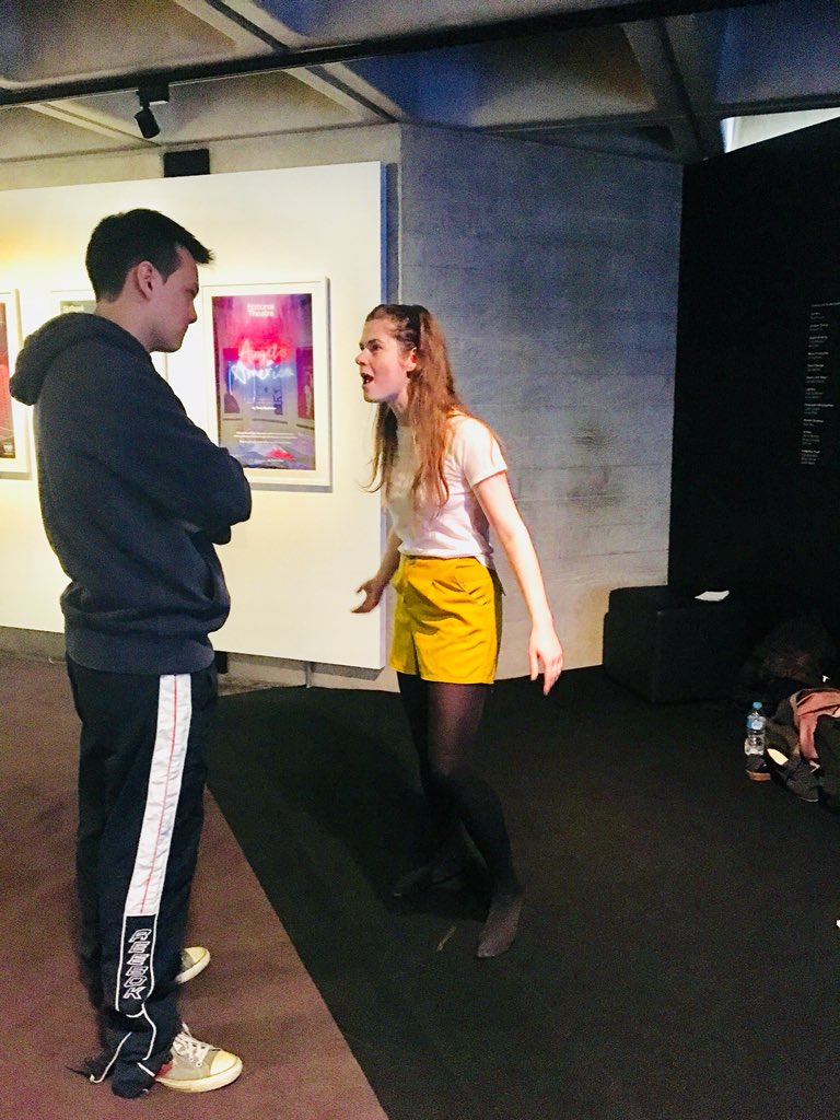 steffieegg12's tweet photo. Tonight me and these beaut actors @EvieLockley and #MattLim get to show what we have been working on for #Bits @benschwarz13 @CuckooBang @WhiteBearTheatr https://t.co/6q0EyZ7iQc