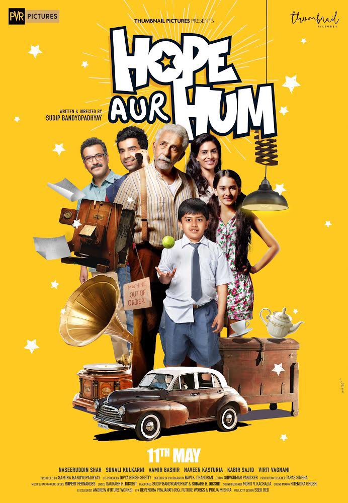 BollySpy's tweet photo. Check The #FirstLook Poster Of #HopeAurHum Starring #NaseeruddinShah #AmirBashir #KabirSheikh #VirtiVagnani @sonalikulkarni @nouwwwin
Releasing on 11th May https://t.co/rB4aJU1DPV