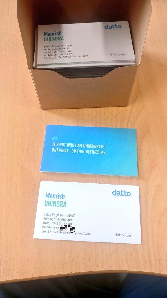 hey_Dingo's tweet photo. New business cards post merger. #Batmanquote https://t.co/ZQIAzR6YLP