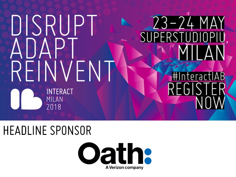 IABEU_Interact's tweet photo. Oath is an umbrella company of its digital content subdivisions, including AOL and Yahoo.

@anitacaras, Director Sales Insights EMEA at @Oath, will give insights on how to build a brand that customers love.

☑ Book your ticket: https://t.co/JAxAQG25ut 

#IABInteract https://t.co/0H37NKZ8Uc