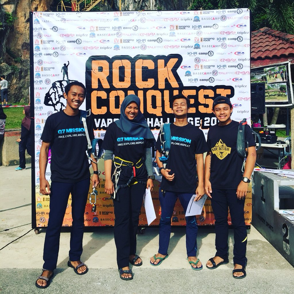 hanzalahhani's tweet photo. GOODJOB CLIMBERS UTEM ! ALLEYZ !#rockconquest18 @MyUTeM #KeReX https://t.co/yAqBJIHfO2