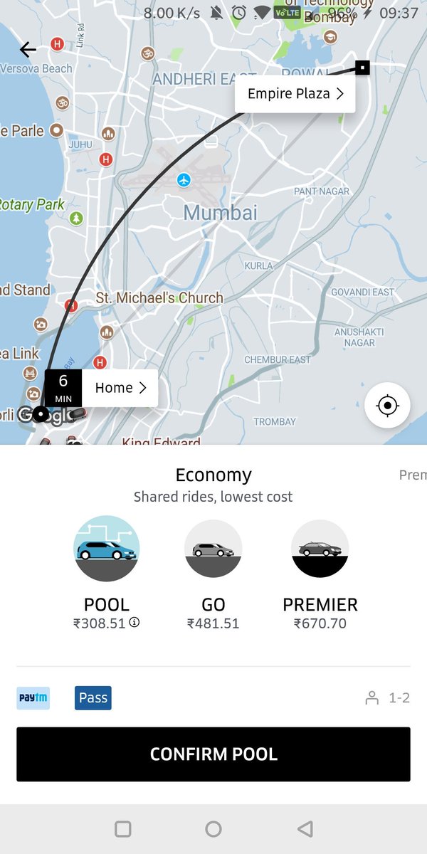Flat fare with an #uber pass is double of what I paid before. <a href="/Uber_India/">Uber India</a> #fail