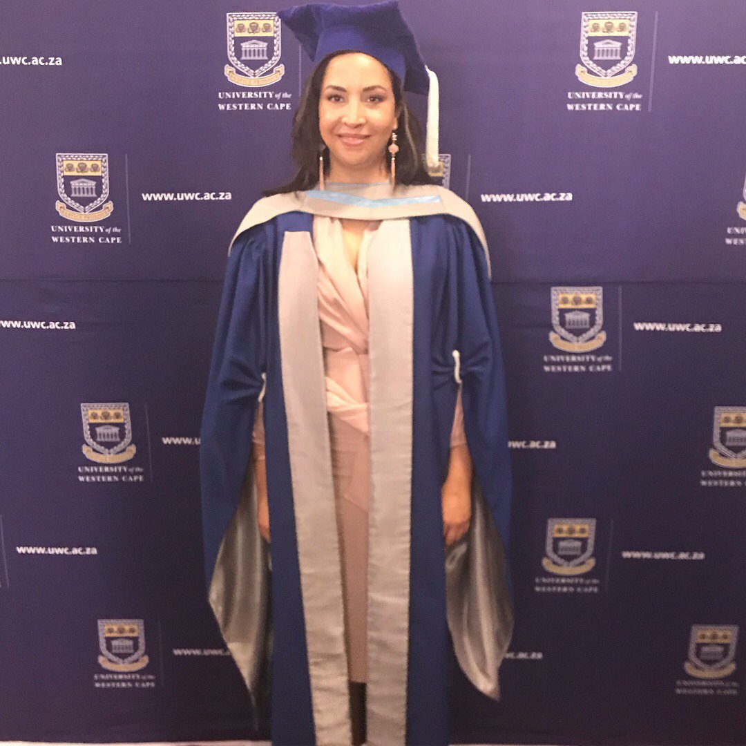 UWCPsychology's tweet photo. Congratulations to UWC lecturer Serena Isaacs for achieving her Doctor of Philosophy: Psychology, with a thesis entitled "The development of a contextually-based family resilience programme for families in a rural community on the West Coast" #uwcgraduation2018 #staffdevelopment https://t.co/UiXjmqF8lZ