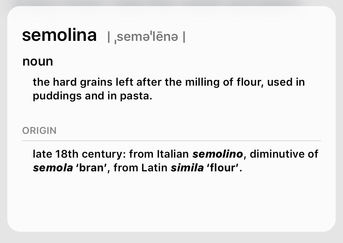 Maymay_Swagner's tweet photo. Every time I see the word semolina my brain instantly reads salmonella.... and I just want it to stop! https://t.co/ijVhhMqI4e