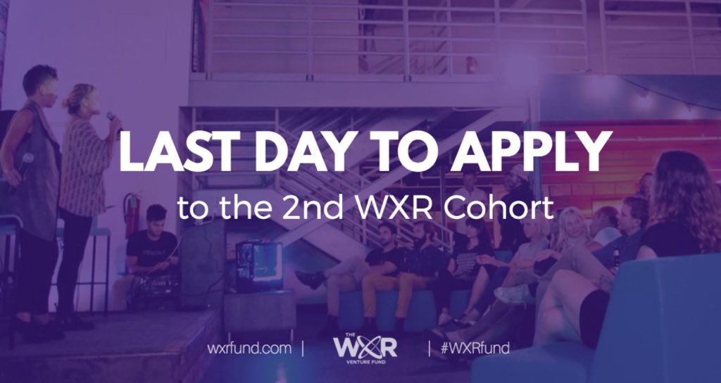 Do you have a #VR #AR #XR startup w/ female founder, CEO, CTO, or strong female ownership?

You still have time to apply to the <a href="/WXRfund/">WXR Fund</a> 2nd Cohort 🎉 (deadline = midnight PST 4/15 )

Goooo 👉 bit.ly/WXR-apply-2nd-… 👈

#womenintech #WomeninSTEM #womeninbusiness #wit #WXRfund