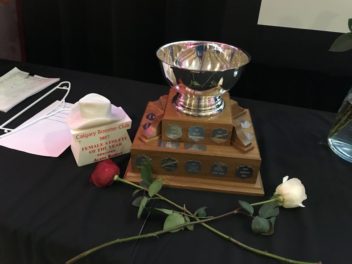 ramsay_alana's tweet photo. Had an amazing time at the @calgaryboosterclub Gala tonight. Thank you for the wonderful honour of being Calgary Athlete of the year! #sportsgala65 https://t.co/DjQbO0AlGC