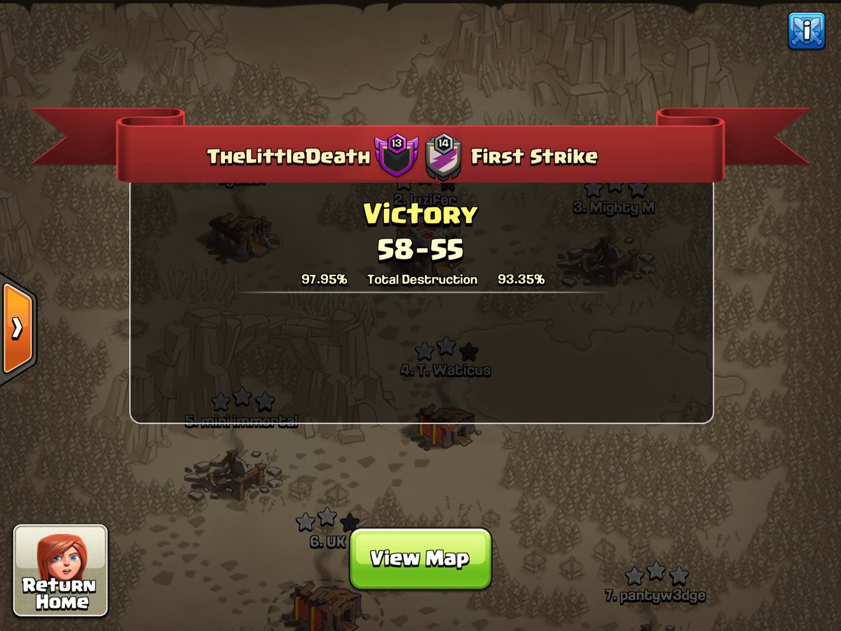 One down, ten to go! Gg <a href="/firststrikeclan/">First Strike</a> Shout our to our 2 sixpacks 10v10 from #Warbabywar and Mini Immortal! Recap video coming soon... stay tuned