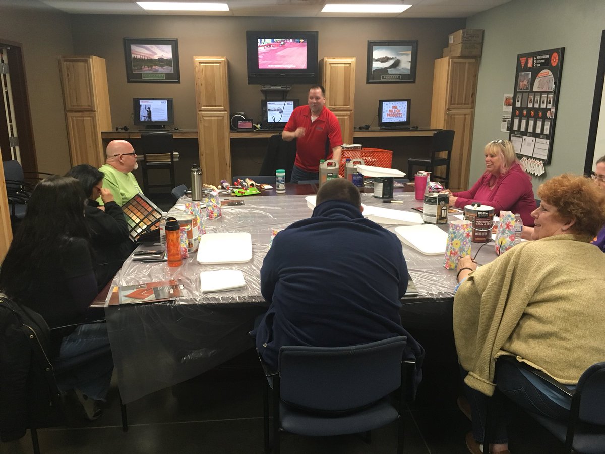 JonKam7's tweet photo. #hd4743 Thank you Craig from Behr for a great hands on PK! https://t.co/98Q7CWaUsh