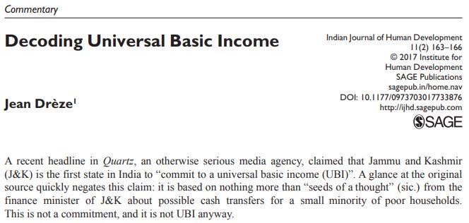 TweetIHD's tweet photo. From the Symposium issue of #IJHD (11,2) pub. by #SAGEIndia - You can now read Prof. Jean Dreze's commentary on #UniversalBasicIncome titled, Decoding Universal Basic Income, for free using this link -> https://t.co/98XEla94dw
To read more click here -> https://t.co/XjZ9ReJqO0 https://t.co/ajgYgTlLqs
