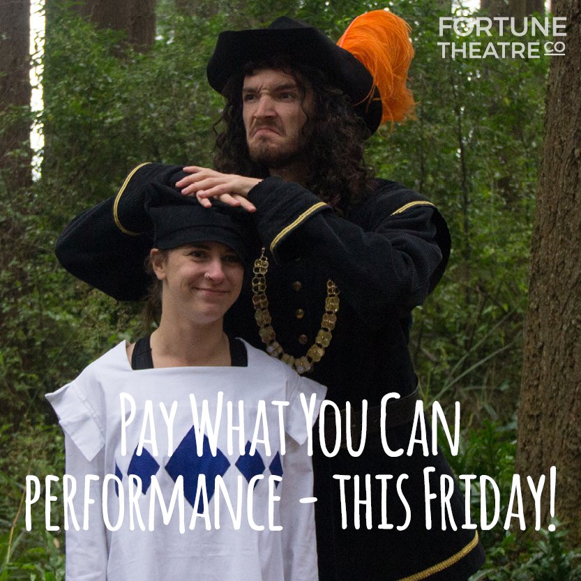 fortunetheatre's tweet photo. We've got TWO Pay What You Can performances this week - An Iliad (Wednesday) and Robin Hood (Friday), so much accessible theatre to sink your teeth into! https://t.co/3gsefZnE2q