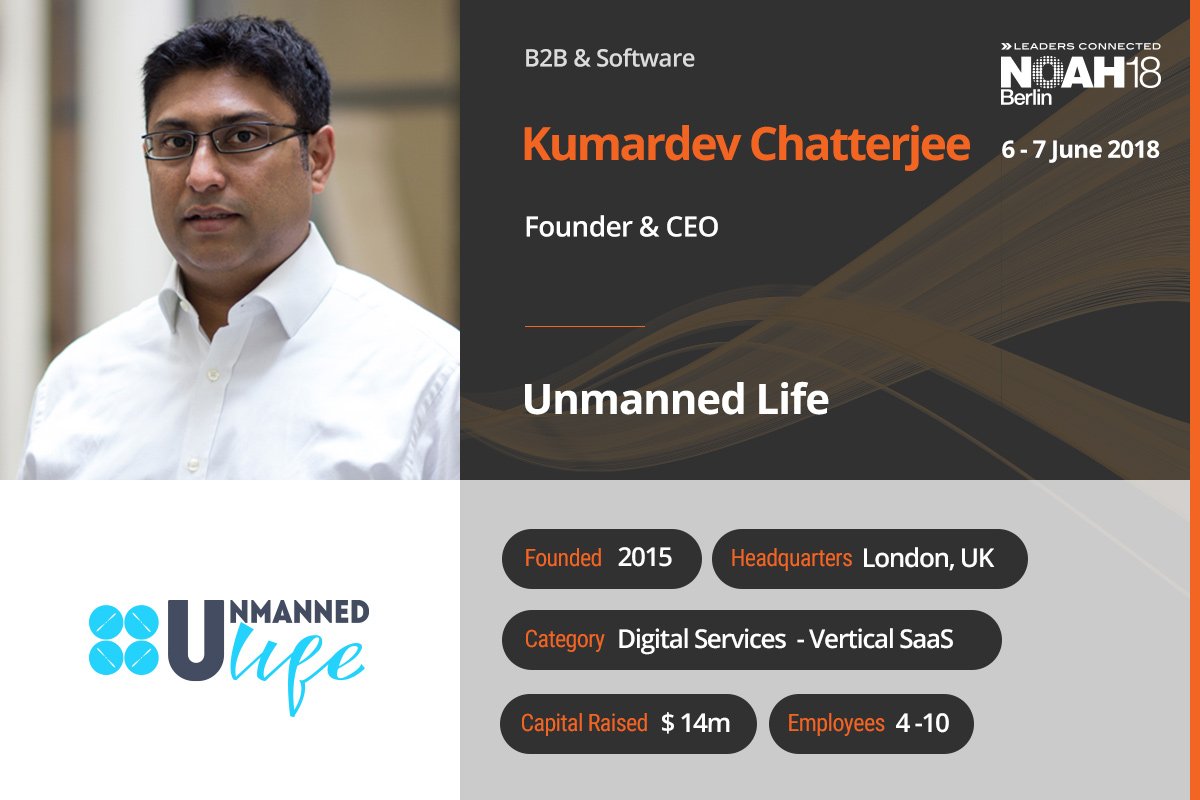 NOAHConference's tweet photo. Spotlight on #AutonomyasaService covering drones, robots and IoT devices to deliver Industry changing solutions. @kumardevc (Founder & CEO) of @unmanned_life to present at the #NOAH18 Berlin Conference, 6-7 June https://t.co/rg6blavz7A #LeadersConnected https://t.co/ajJfoTjiKz