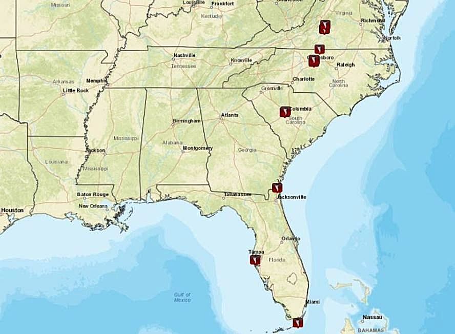 stormchaser4850's tweet photo. ***18 unfiltered #TORNADO reports/11 filtered tornado reports from #Florida to #Virginia on Sunday w/ widespread major damage from #Greensboro #NorthCarolina into parts of #Virginia including #DanvilleVA #LynchburgVA and #ElonVA in #AmherstCounty*** #VAwx #FLwx #NCwx #SCwx #GAwx https://t.co/DFNgb1CZ6d