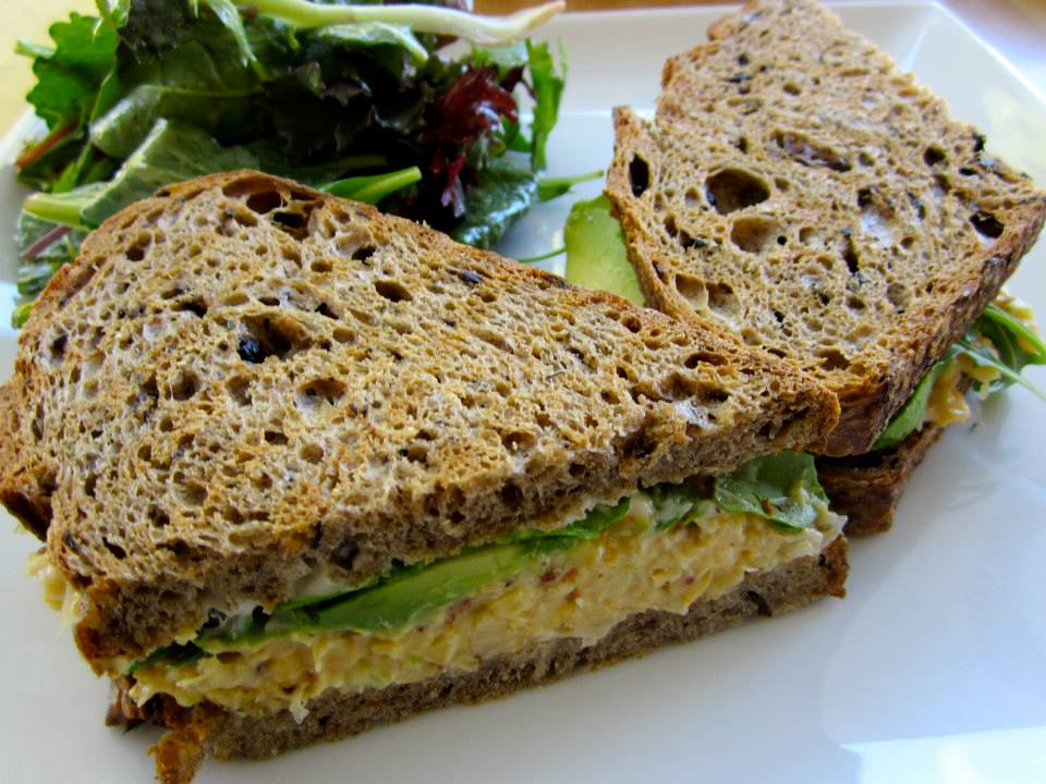 FourCafe's tweet photo. Chopped Chickpea Sandwich! https://t.co/rcDgH6W0p5