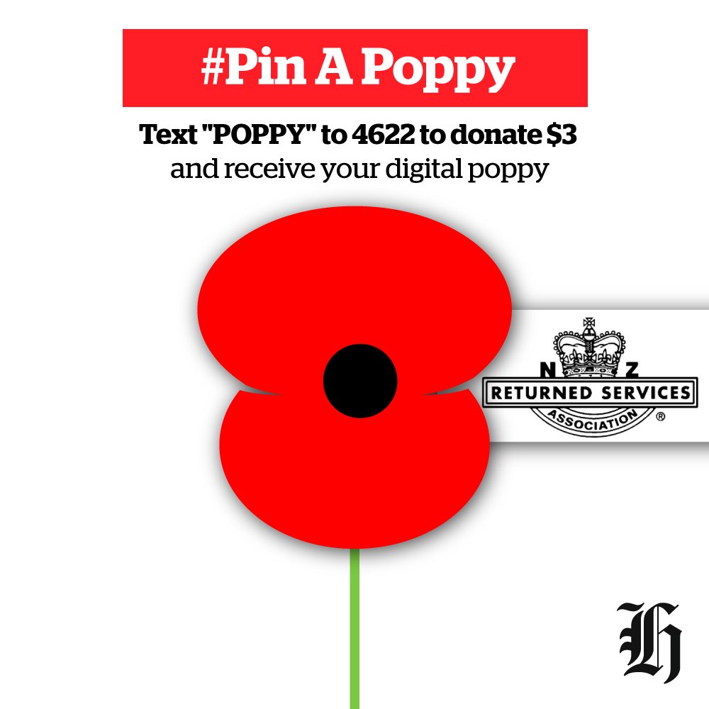 nzherald's tweet photo. #PinAPoppy to raise funds to support veterans dealing with mental health issues. Spread the word! https://t.co/Vk4zSDx8W6 https://t.co/1H97bkn34B