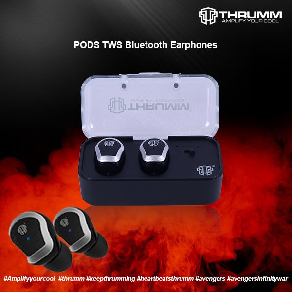 Thrumm_India's tweet photo. Untangle your life with THRUMM PODS TWS Bluetooth Earphones. True Wireless Stereo Earbuds. Cut the Cord. Available on #Amazon and #Flipkart
> Amazon: https://t.co/OlV3uvAdKD
> Flipkart: https://t.co/t0XbiGLdcH
#avengers #avengersinfinitywar #heartbeatsthrumm #thrumm #IPL2018 https://t.co/VWSdpUssJe
