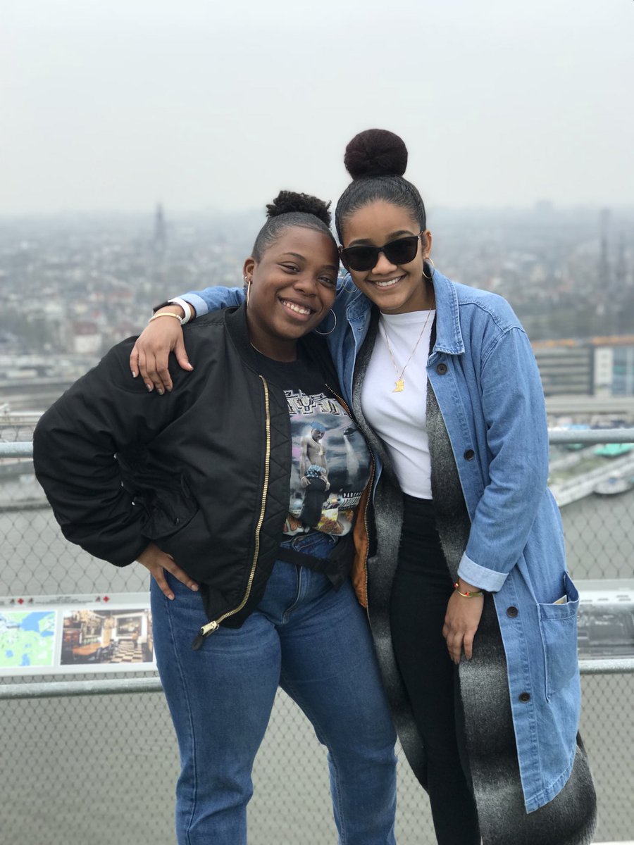 OGSTamara's tweet photo. Coming to you from #Amsterdam at the top of the A’DAM Lookout! #sjuglobal https://t.co/YkUrKOHwE1