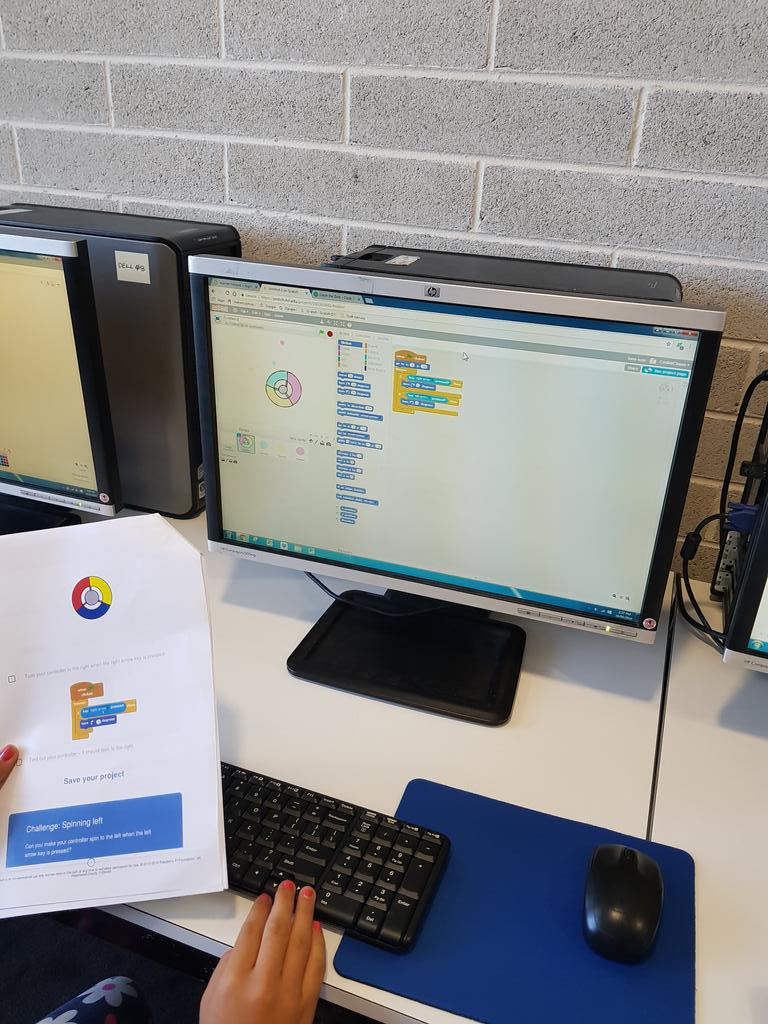 CodeClubAus's tweet photo. Hanging out with another Code Club today at #WhitlamLibraryCabramatta. Advanced Scratch holiday kids adding their own flair to our Catch the Dots project. @FCOpenLibraries 
#getkidscoding https://t.co/S4auQecG6E