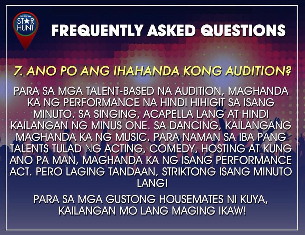 starhuntabscbn's tweet photo. ANO PO ANG IHAHANDA KONG AUDITION? Please read. https://t.co/Iz0epcKV0z