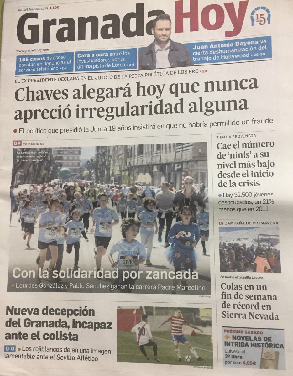 MariedeFrance8's tweet photo. ¡Muy buenos días! La solidaridad, en portada. 
@ideal_granada @granadahoy ¡a preparar la #XIIIMPM! 

#XIIMPM #EstaEsLaMarcelino #FelizLunes https://t.co/AzfOrsoCHH