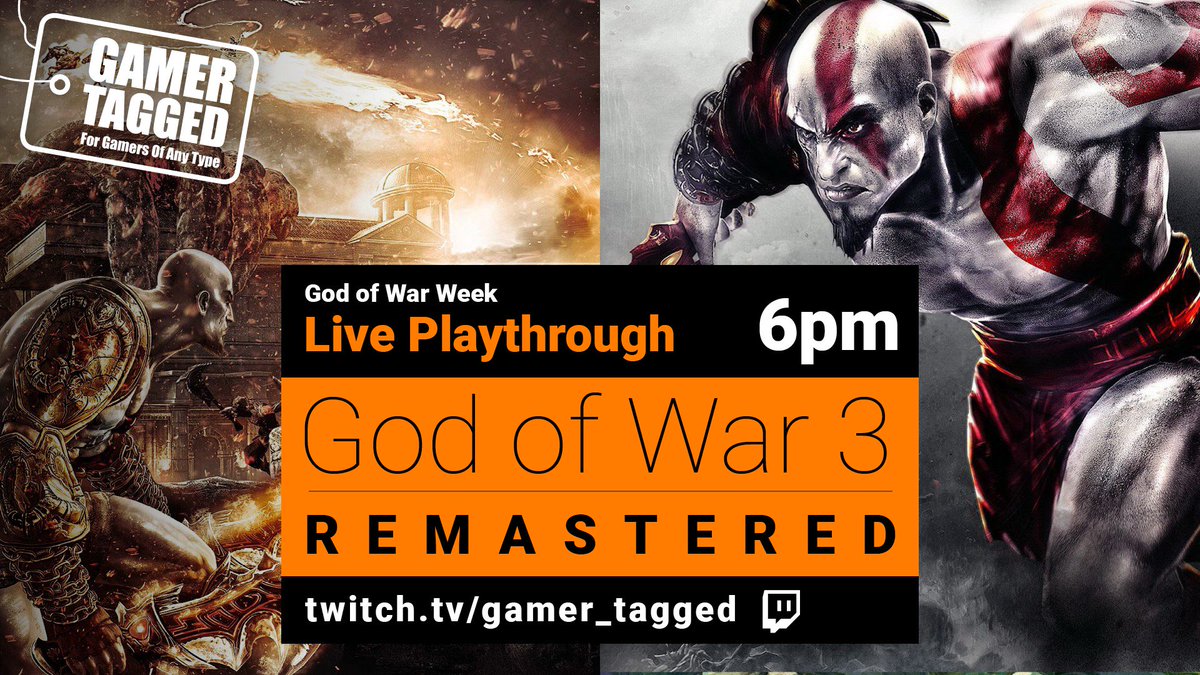 GTagged's tweet photo. Morning everybody! To celebrate the launch of #GodofWar this week, and our new studio being finally finished, we will be streaming our favourite in the series all this week! Join us tonight from 6pm on https://t.co/wv3erOEM54 #Playstation #Kratos #GamesOfAGeneration https://t.co/UprRD9WbeC