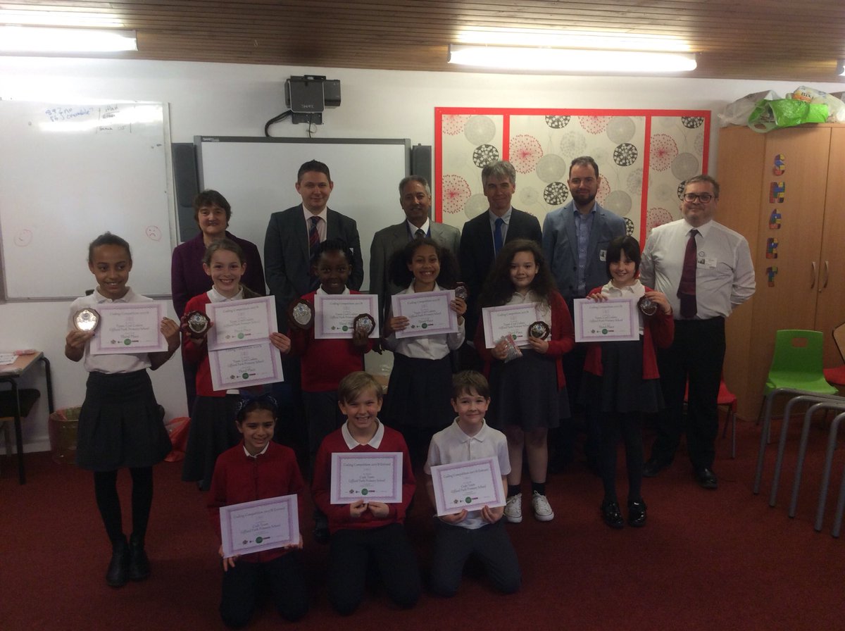 cslewis_class's tweet photo. We had some special visitors come in to hand out awards  to some of our Year 5 children. Two groups entered a coding competition; one team even placed third overall! A huge well done to all those children who got involved! https://t.co/ilpNMRsP1n