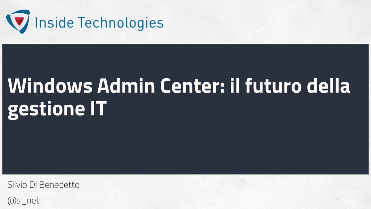 InsideTech_it's tweet photo. Vi siete persi il webinar dedicato a #WindowsAdminCenter? Il video è già online all'interno del nostro canale YouTube! https://t.co/t4aFU1tc8J https://t.co/vLLIK63FPE