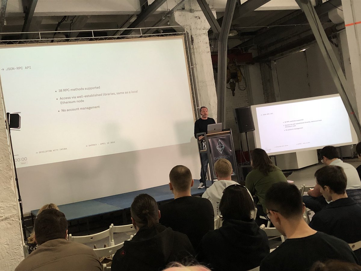 ethBounties's tweet image. Kicking off @dapp_dev, @wuehler at @infura_io talking about the development of the #Ethereum ecosystem and the need for infrastructure and transaction optimization #dappdevconf