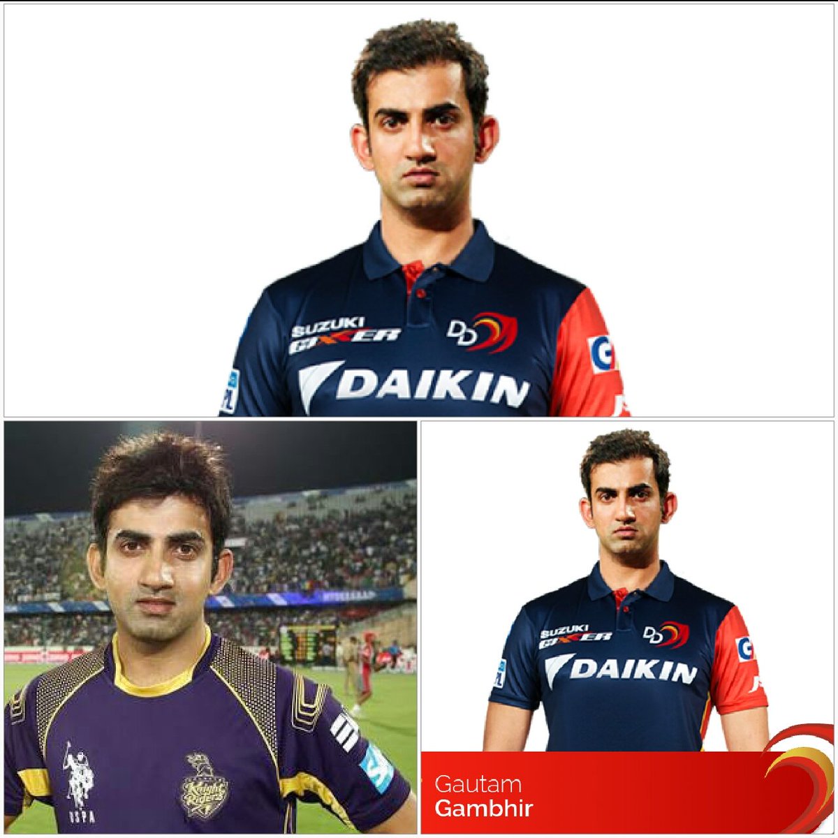 md_aj786's tweet photo. @KKRiders Our Former Captian Gautam Gambhir who went from Delhi > Kolkata > Delhi .. #KKRvDD #KKRHaiTaiyaar https://t.co/vUEkUuQROt