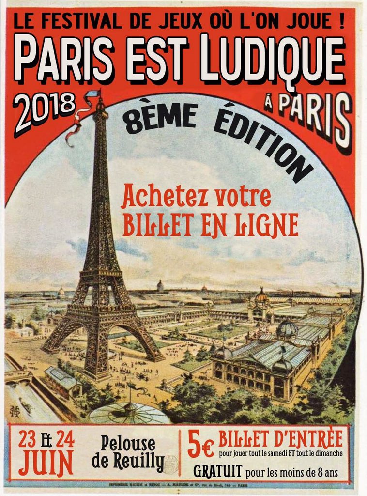 ParisestLudique's tweet photo. La billetterie en ligne est ouverte ! Pour prendre vos billets pour Paris est Ludique ! 2018 - 23-24 juin 2018, c'est par ICI : https://t.co/0WbeDQgxTa 
A TRÈS BIENTÔT ! #pel2018 #paris12 #parisestludique #prevente https://t.co/stVszA2rKv