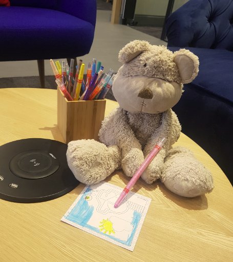 AskNationwide's tweet photo. Can you help me find my owner? Our furry friend was found outside the Nationwide Regent Street branch in Swindon last week and we'd love to find the little boy or girl it belongs to, so if this bear looks familiar, please get in touch. https://t.co/24ca2Bwopb