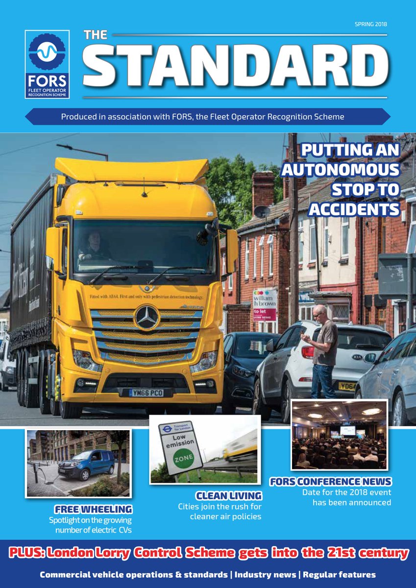 ForsStandardMag's tweet photo. Issue three of The Standard will be landing on desks this week. Packed with great subject matter and help and advice on improving your operations #FORS #TheStandard #RoadSafety #AutonomousDriving #FORSConference #ElectricVehicles #CommericalVehicles #SaferRoads https://t.co/vg5G1EBa0Y