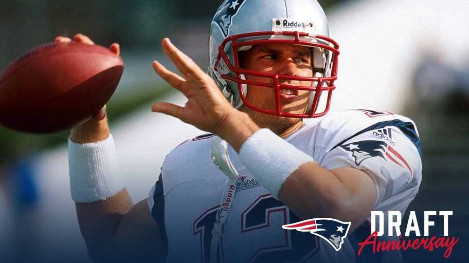 Patriots's tweet photo. 18 years ago today, TB12 became a Patriot. https://t.co/5r4hYQjc2I