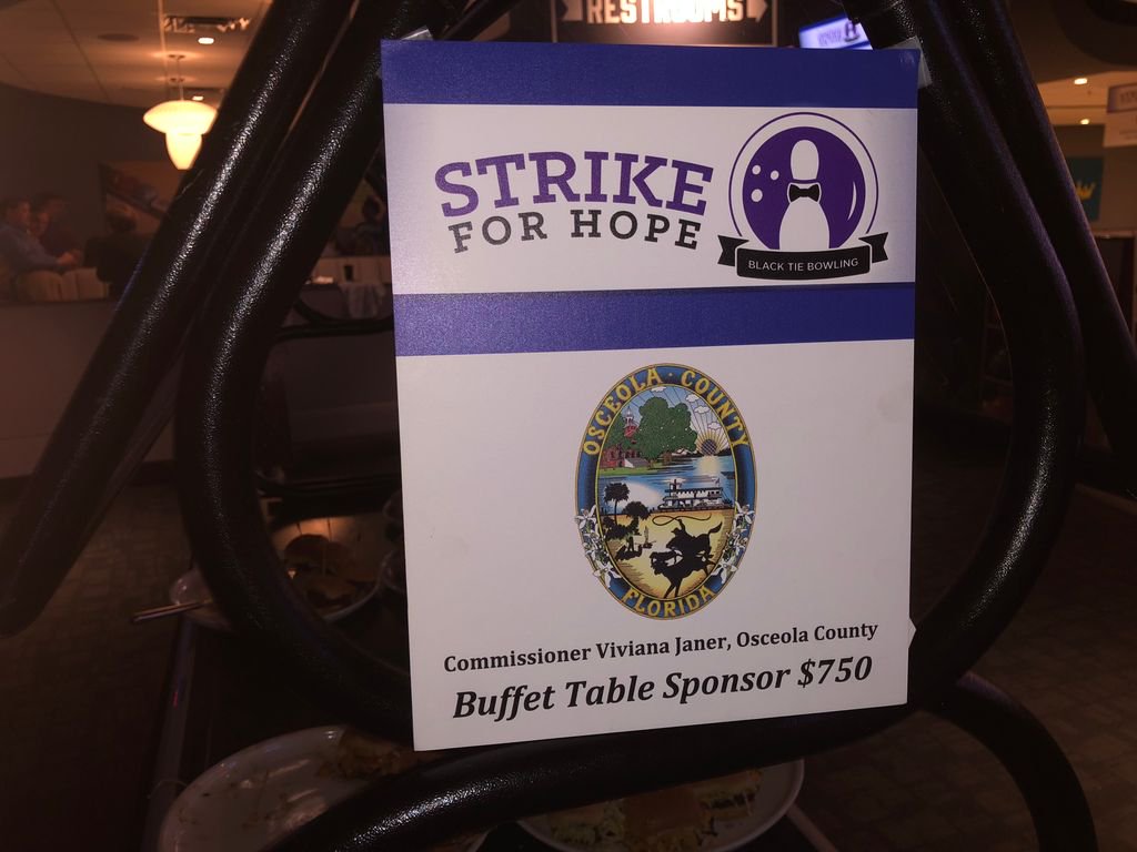 VivianaJaner's tweet photo. Even though I was unable to attend Community Hope Center of Osceola County’s #strikeforhope last night, it was my pleasure to be a buffet table sponsor. Over $50,000 raised from last night’s event! https://t.co/QcJjr0O3a5