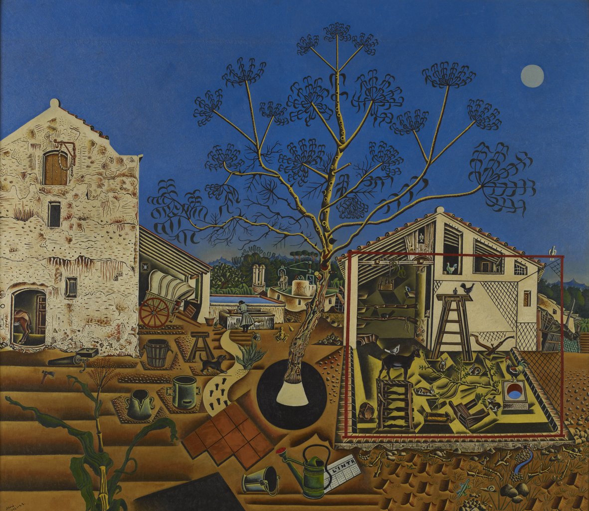 En #Montroig visitant la masia #MasMiró que l’artista va immortalitzar en aquest meravellós quadre #JoanMiró<a href="/FundacioMasMiro/">Fundació Mas Miró</a>