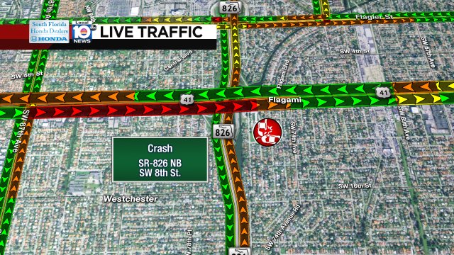 CRASH: SR-826 NB & SW 8th St. #MIAMI #TRAFFIC https://t.co/p18a88Rc4z