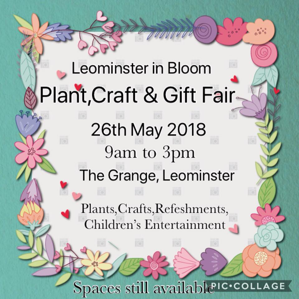 #local #event. Get your #greenfingers at the ready. Be prepared to grab a bargain and spruce up your garden #leomintserinbloom is hosting another super #plantfair 26/5/18. #Herefordhour