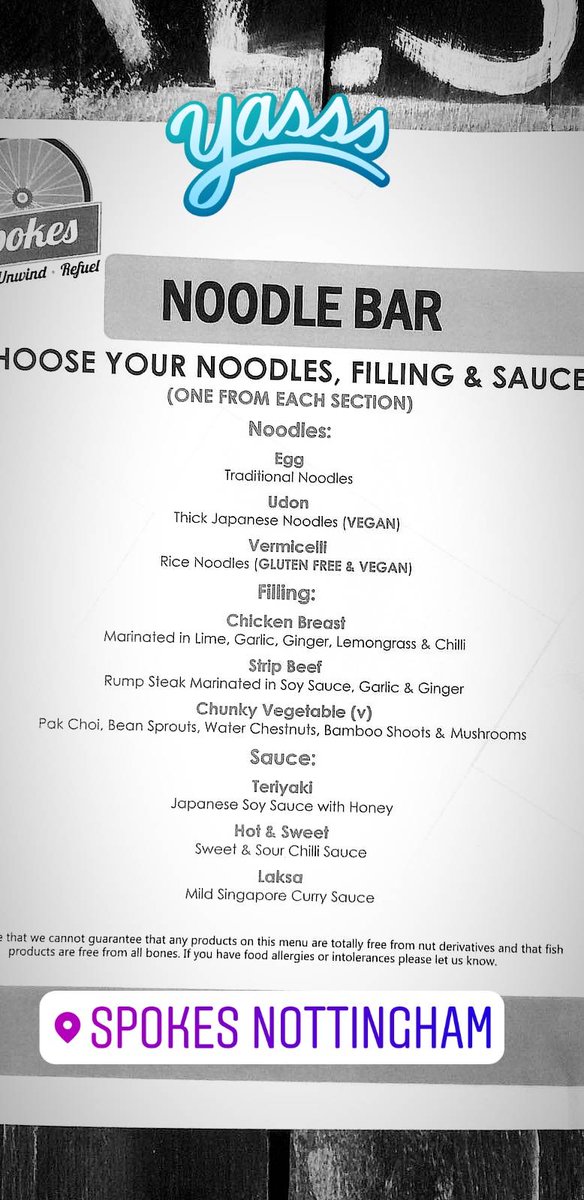 SpokesNotts's tweet photo. Vegan Noodles? ✔ Vegetarian Filling ✔ Delicious Sauces to choose from ✔ Get down to Spokes for the most tastiest of all foods! 😋🍲👌
#MondayMotivation #FlavoursofAsia #Nottingham #Lovenotts https://t.co/0ZeEiG80YX