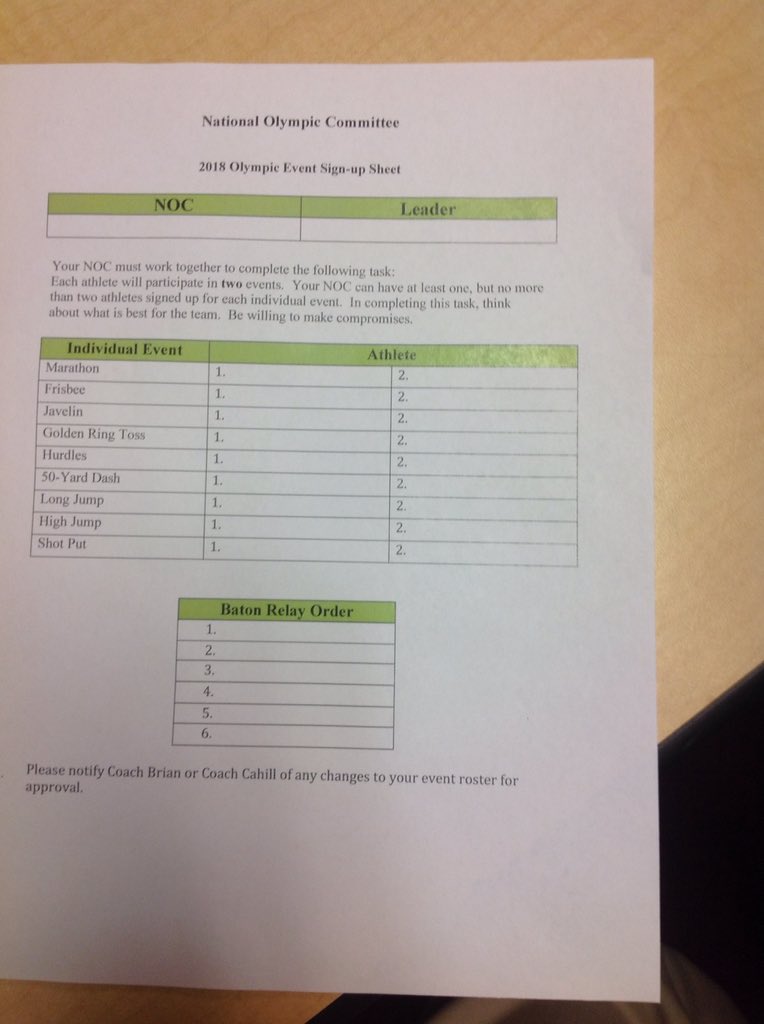 5BTrinity's tweet image. Choosing Olympic events! JCO #TrinityLearns