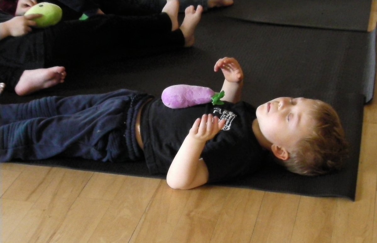 Q. How do you get a group of crazy toddlers to lie down quietly and breathe deeply? A. Invite The Yoga Club to your Pre-School #thankyou #yoga #Monday #calm #breathingbuddies