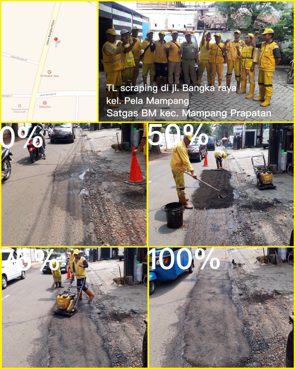 SDBMmampang's tweet photo. Perbaikan trotoar & perbaikan plat tali air di Jl. Mampang prapatan kel. Tegal parang. & TL scraping di jl. Bangka raya kel. Pela mampang. #timkuning #SDBMmampangprapatan @SDBMmampang @BinaMargaDKI @binamargajaksel @DinasPemel @sandiuno @aniesbaswedan https://t.co/NKELYSvuH3