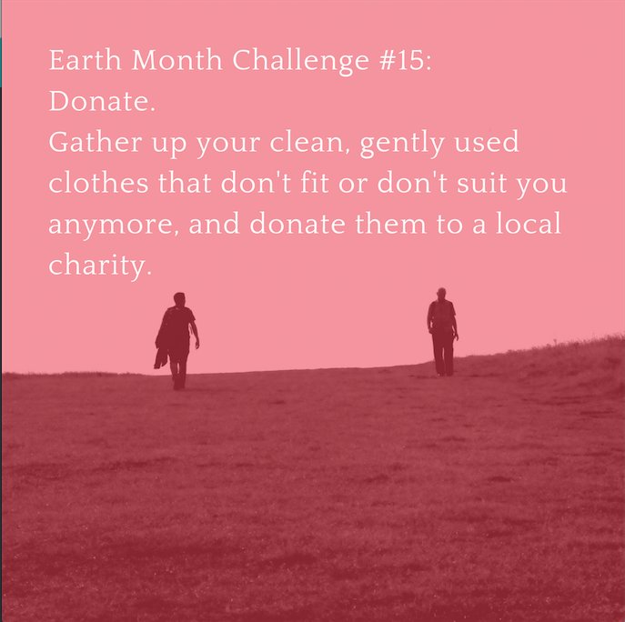 asteya_co's tweet photo. Earth Month Challenge #15 is to donate! Gather your clean, gently used clothes, and donate them to a local charity. #asteyastyle #reducereuserestyle #sustainablefashion #asteya30daychallenge https://t.co/CsDkIwDUQ1
